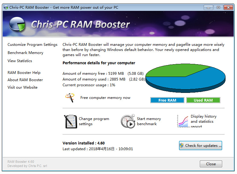 Chris-PC RAM Booster 5.45 正式版