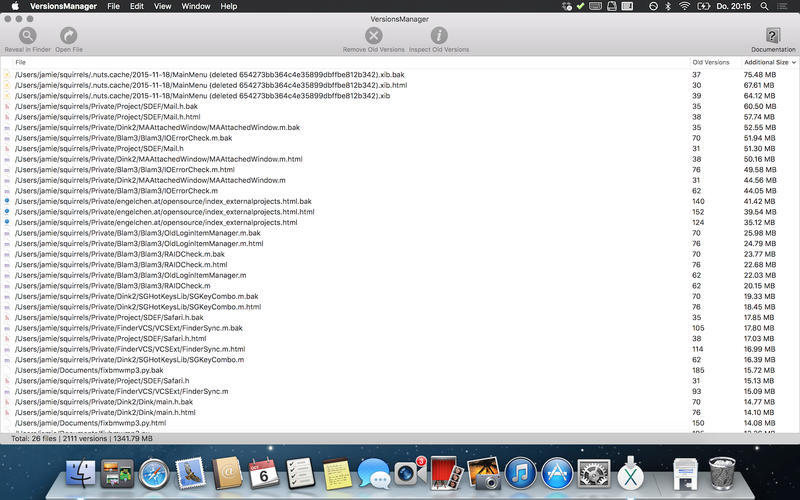 VersionsManager for Mac