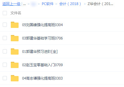2018中华会计网校视频及文档教程（含初中高级） 完整版