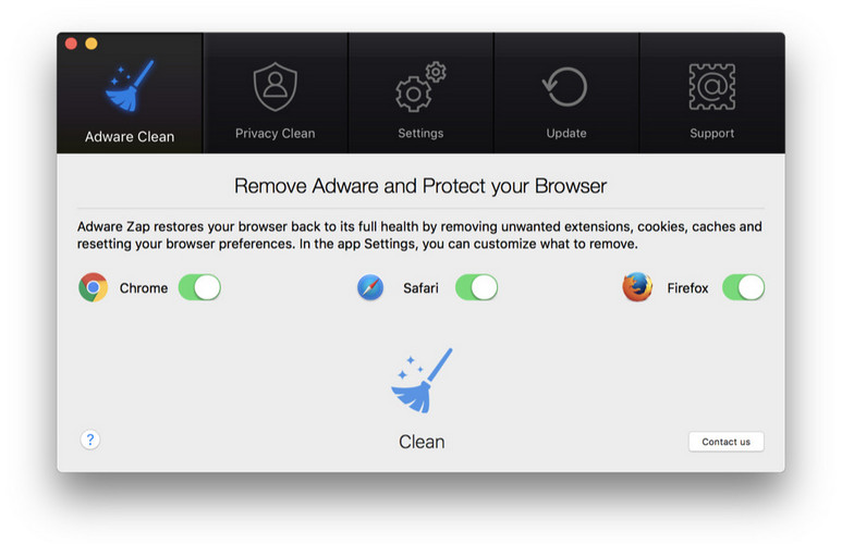 Adware Zap Browser Cleaner for Mac