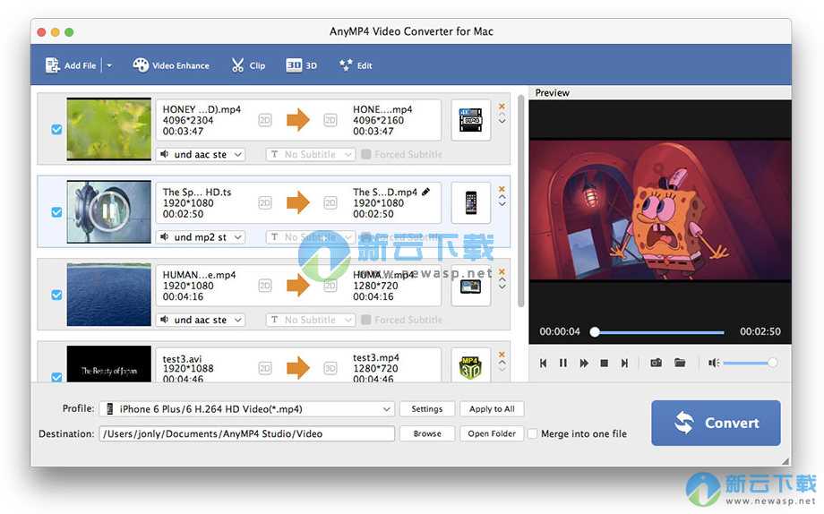 AnyMP4 Video Converter for Mac