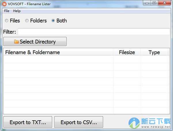 Filename Lister（文件导出工具）