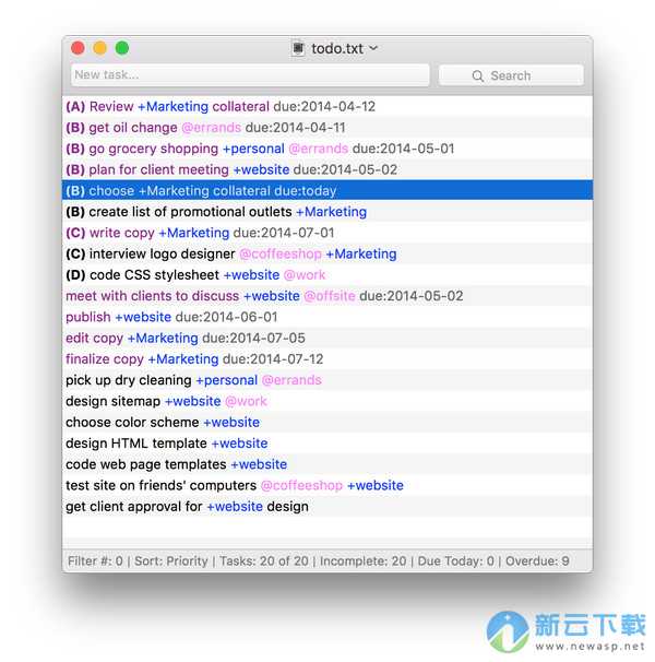 TodoTxt Mac版 1.1.3