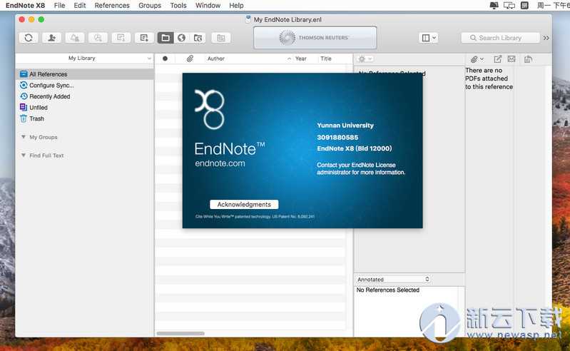 EndNote X8 for Mac 破解