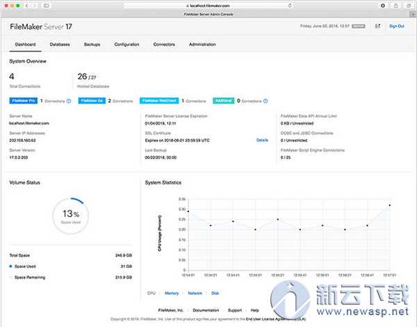 FileMaker Server17 for mac