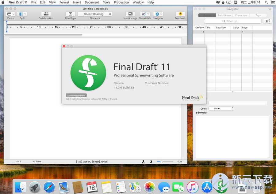 Final Draft 11 for Mac