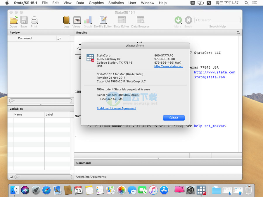 Stata 15 for Mac 破解