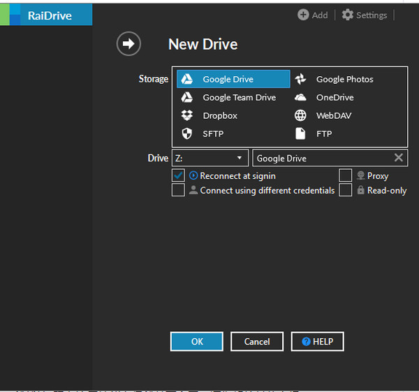 RaiDrive(网盘映射到本地工具) 1.4.1.0 绿色版