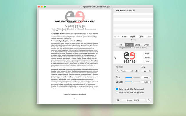 PDF Watermarker for Mac（PDF添加水印）