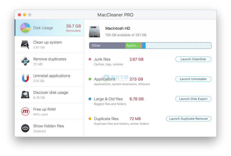 MacCleaner Pro for Mac 1.3 破解