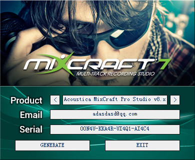 Acoustica Mixcraft破解 8.1 附注册机