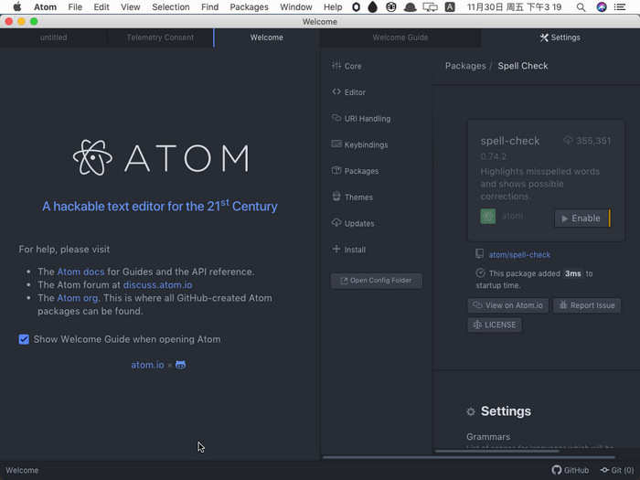 ATOM编辑器 Mac版