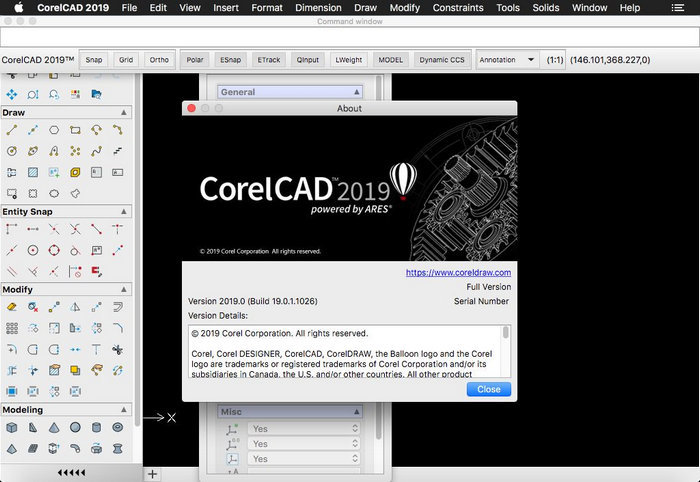 CorelCAD 2019 Mac破解 19.0.1.1026