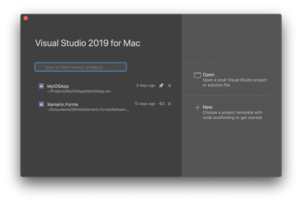 Visual Studio 2019 for Mac