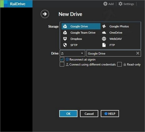 RaiDrive(网盘映射到磁盘工具) 1.6.2.416 官方版