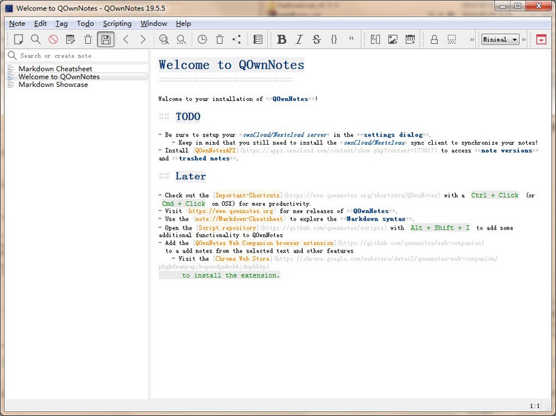 QOwnNotes中文绿色免安装 22.10.3 绿色版