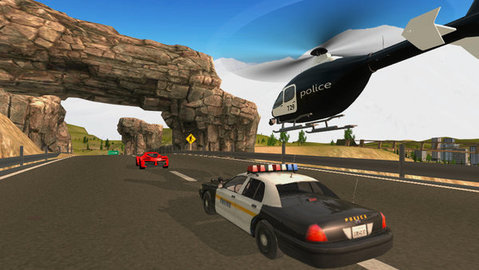 警车飞行模拟器游戏