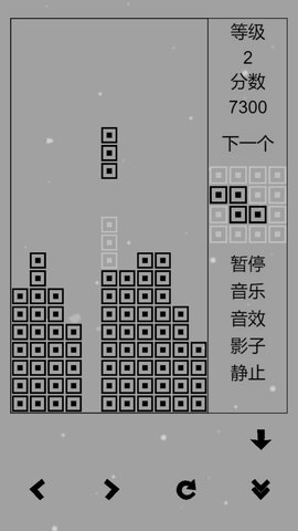 俄罗斯方块黑白版游戏