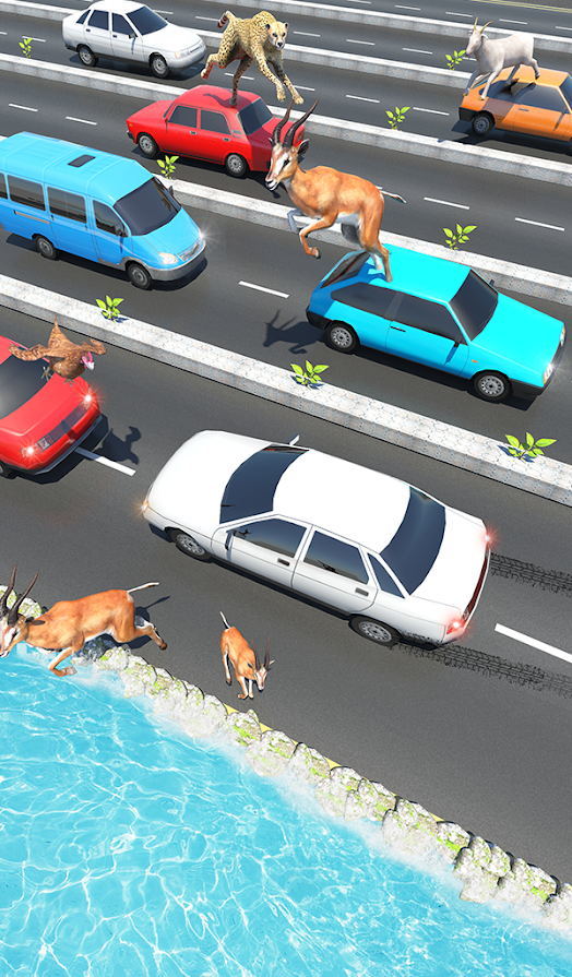 动物公路跳跃游戏