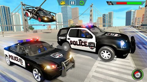 美国警车直升机追击游戏