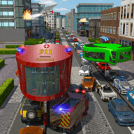 消防车救援未来城市游戏