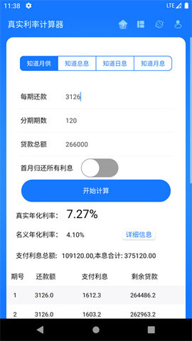真实利率计算器