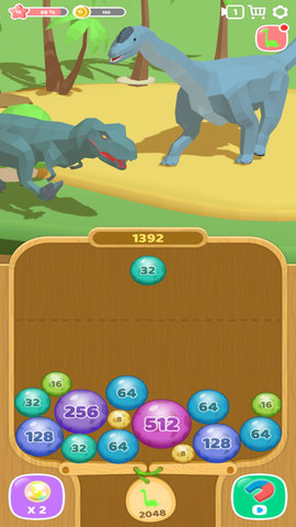 恐龙2048游戏