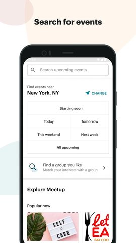 Meetup app