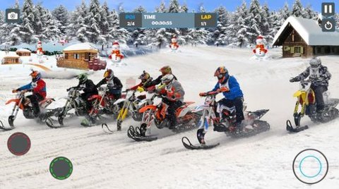 雪橇竞速雪地越野游戏