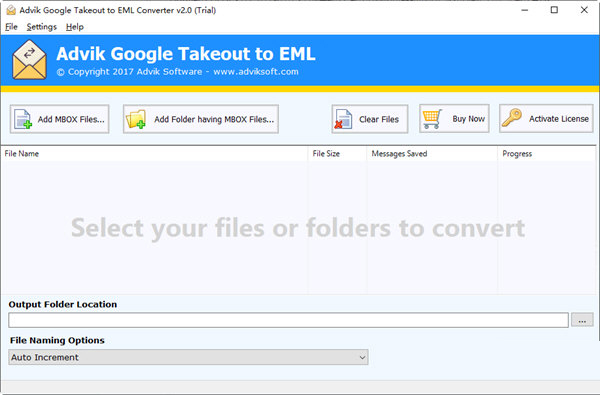 Advik Google Takeout to EML Converter