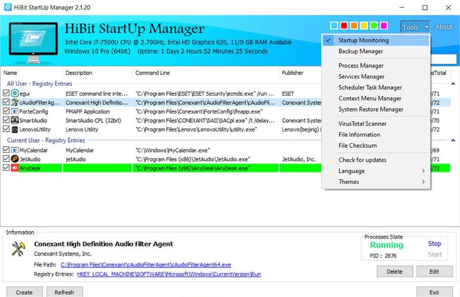 HiBit Startup Manager