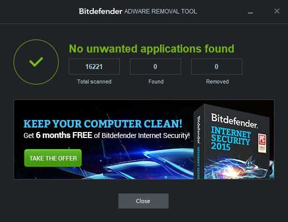 Bitdefender Adware Removal Tool