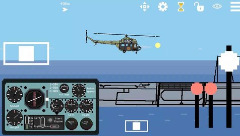 像素直升机模拟器游戏