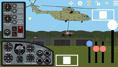 像素直升机模拟器游戏